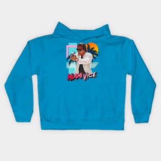 Retro Miami Vice 80s Sonny Crockett Tribute Kids Hoodie